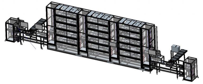 automotive: fully automated end-of-line test bench for the production of basic high-voltage heaters consisting of 3x5 test cells (2017-2018)